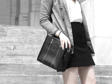 Load image into Gallery viewer, Michelle - Black Vegan Leather - Bag - Rust & Fray