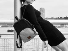 Load image into Gallery viewer, Rave BW - Black & White Cotton Backpack - Bag - Rust & Fray