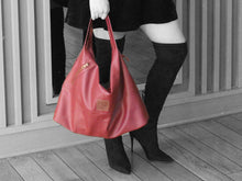 Load image into Gallery viewer, Vogue - Red Vegan Leather Hobo - Bag - Rust & Fray