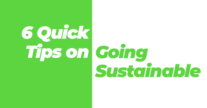 6 Quick Tips on Going Sustainable