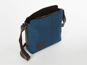 Latitude - Azure Gabardine Messenger Bag - Bag - Rust & Fray