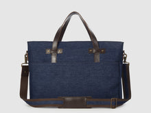 Load image into Gallery viewer, Prodigy BD - Blue Denim Large Crossbody - Bag - Rust &amp; Fray