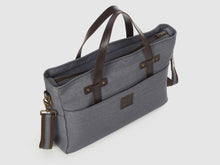 Load image into Gallery viewer, Prodigy GD - Gray Denim Large Crossbody - Bag - Rust &amp; Fray