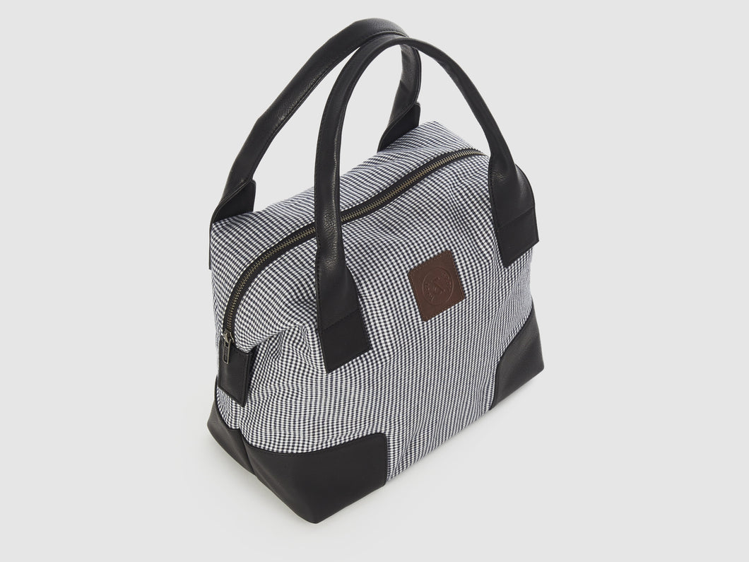 Caprice CC - Checkered Cotton Tote Bag - Bag - Rust & Fray